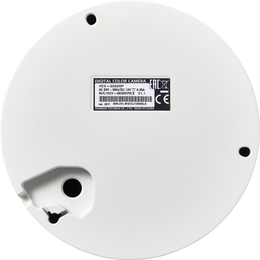 HANWHA Wisenet SCV-6085R 2 Megapixel Indoor/Outdoor HD Surveillance Camera - Dome - Ivory, 10 mm, IK10, White, Wired