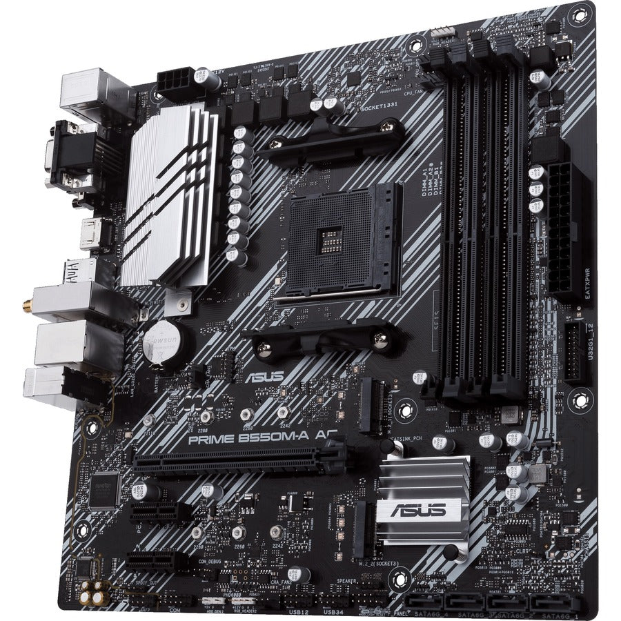 Asus Prime B550M-A AC Desktop Motherboard - AMD B550 Chipset - Socket AM4 - Micro ATX