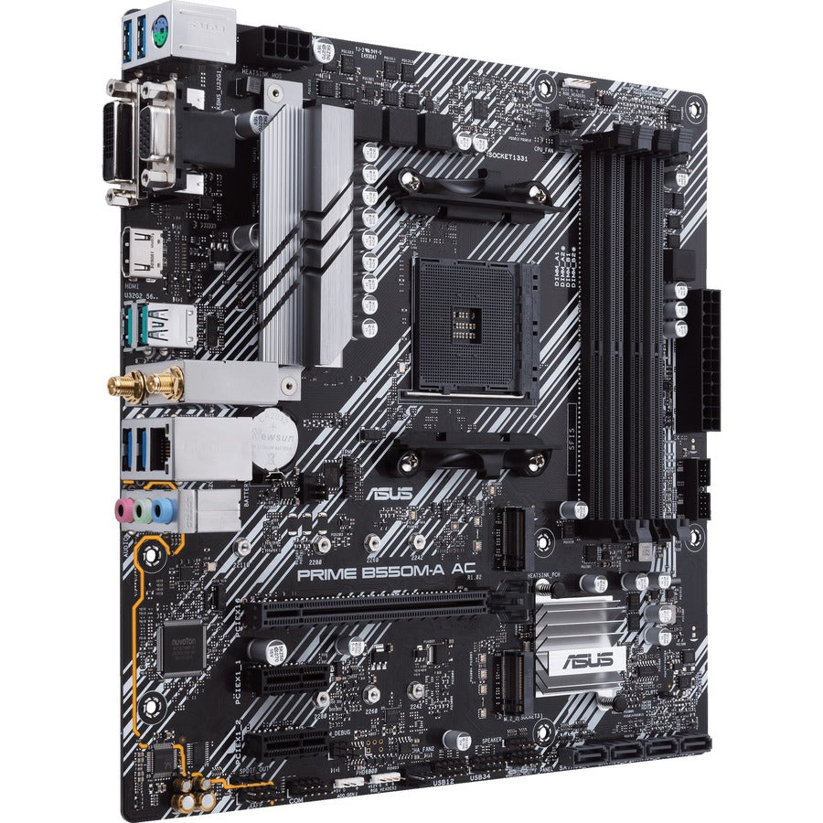 Asus Prime B550M-A AC Desktop Motherboard - AMD B550 Chipset - Socket AM4 - Micro ATX