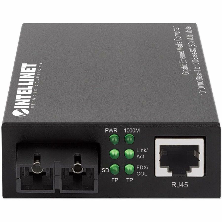 Intellinet Gigabit Ethernet Media Converter, Compact Transceiver/Media Converter can be conveniently placed anywhere to ensure maximum space-efficiency