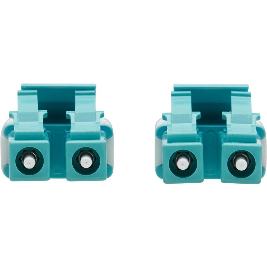 Eaton Tripp Lite Series 100G Duplex Multimode 50/125 OM4 Armored Fiber Optic Cable (LC/LC Duplex M/M), LSZH, Aqua, 75 m (246 ft.)