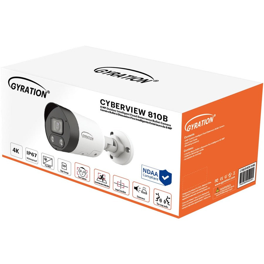 Adesso, Gyration CYBERVIEW 810B 8 Megapixel Indoor/Outdoor HD Network Camera - Color - Bullet