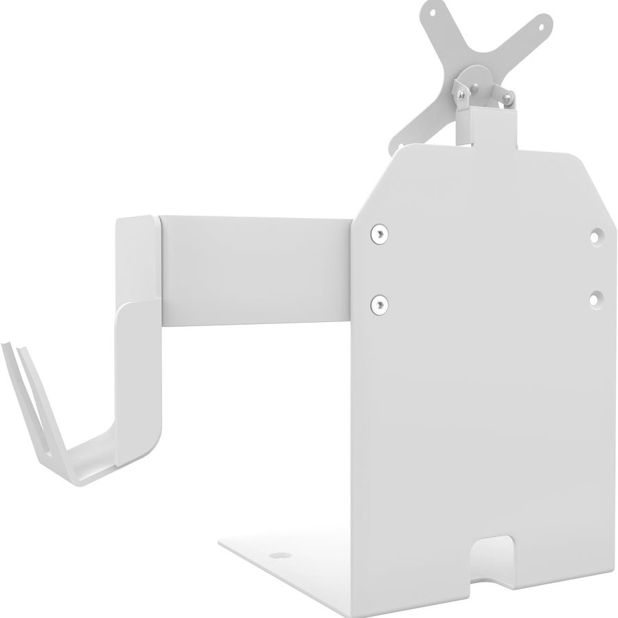 CTA Digital VESA Compatible POS Station with Printer Stand, Magnetic Scanner & Card Reader Holder (White)