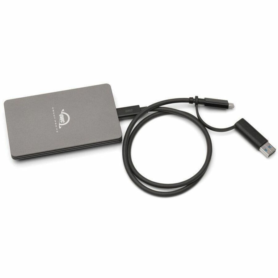 OWC 1TB Envoy Pro FX Thunderbolt (40Gb/s) + USB C (10Gb/s) Portable And Rugged NVMe SSD
