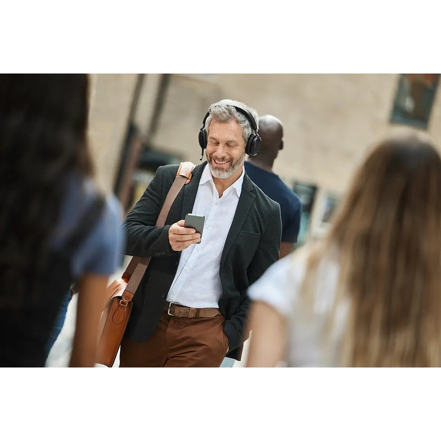 Jabra Evolve2 75 Wireless On-ear Stereo Headset - USB-A - Unified Communication - Black - Binaural - Ear-cup - 3000 cm - Bluetooth - 20