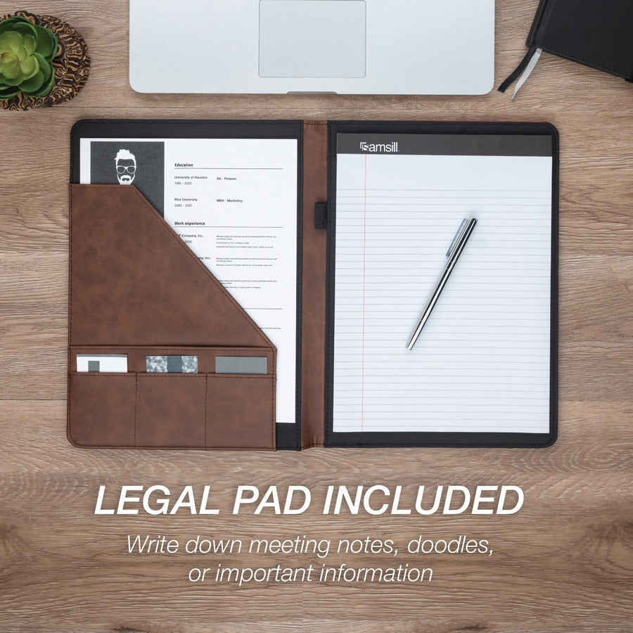 Samsill Two-Tone Padfolio BWN TAN