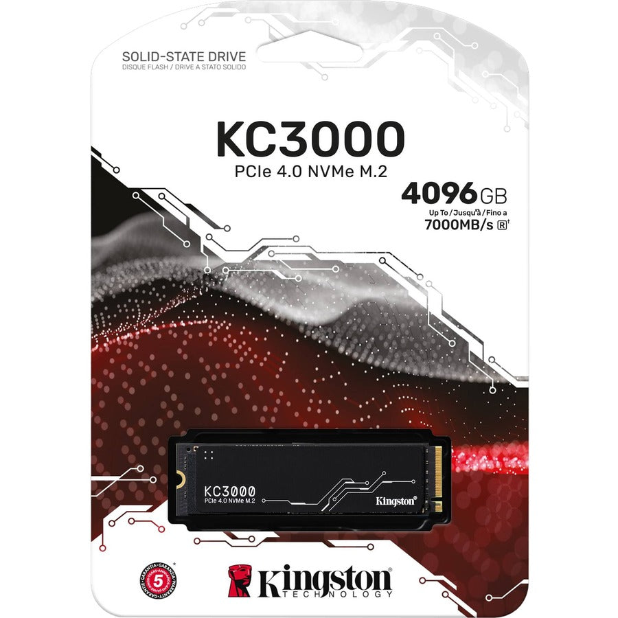 Kingston KC3000 4 TB Solid State Drive - M.2 2280 Internal - PCI Express NVMe (PCI Express NVMe 4.0 x4)