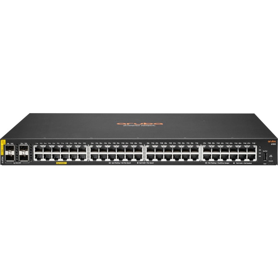 HPE 6100 48G Class4 PoE 4SFP+ 370W Switch