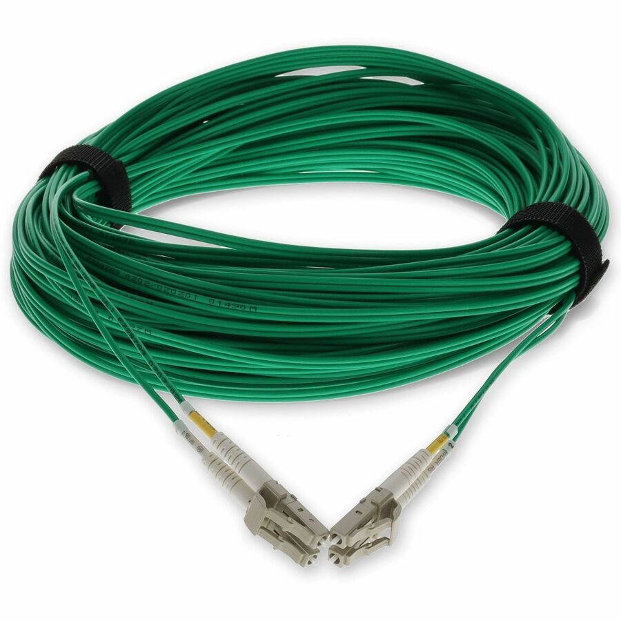 AddOn 30m LC (Male) to LC (Male) Green OM4 Duplex Fiber OFNR (Riser-Rated) Patch Cable