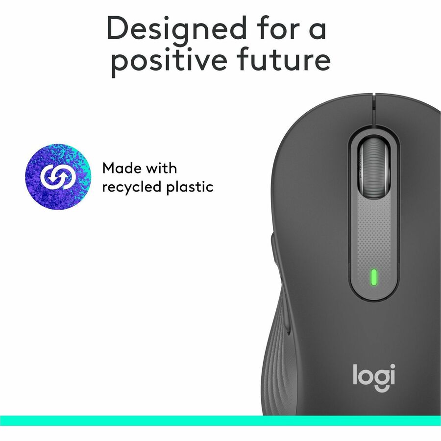 Logitech Signature M650 Wireless Mouse - For Small to Medium Sized Hands, 2-Year Battery, Silent Clicks, Bluetooth, Graphite