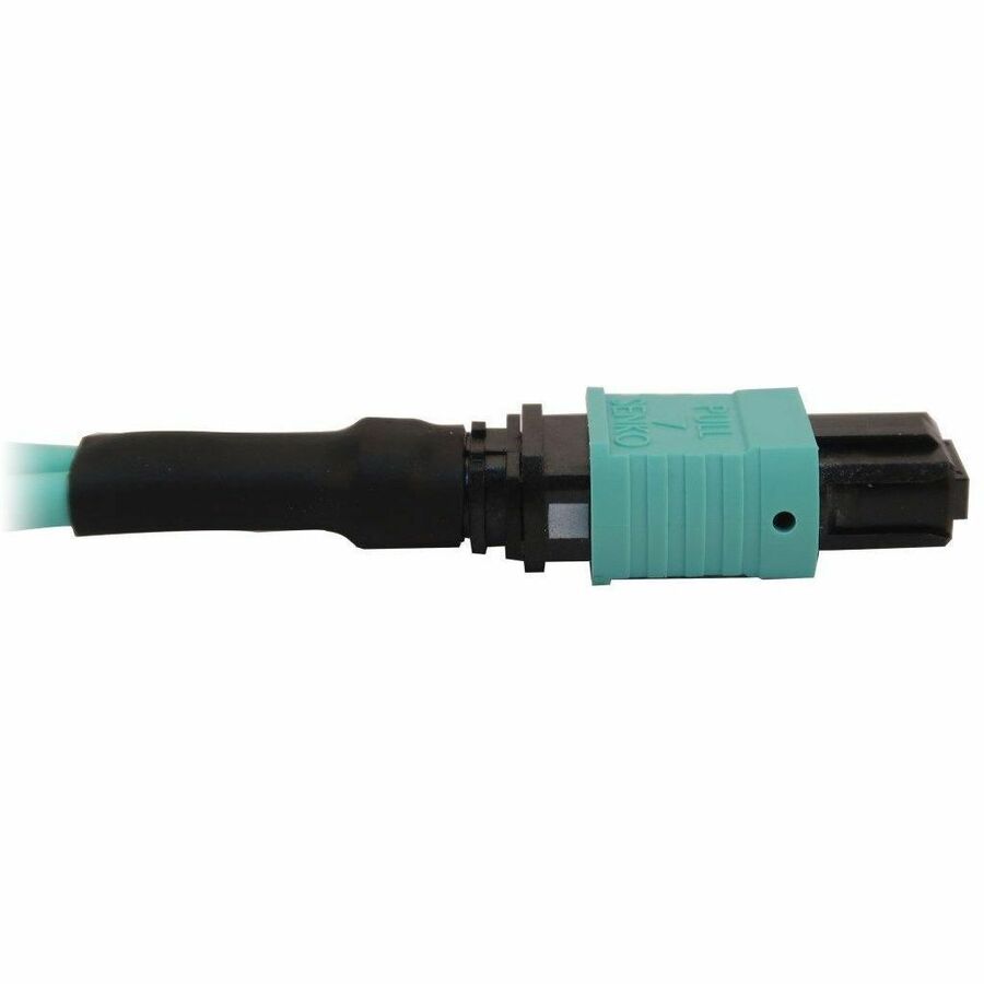 Eaton Tripp Lite Series Multimode 50/125 OM3 Loopback Fiber Optic Cable Tester (12F MTP/MPO Female), LSZH, Aqua