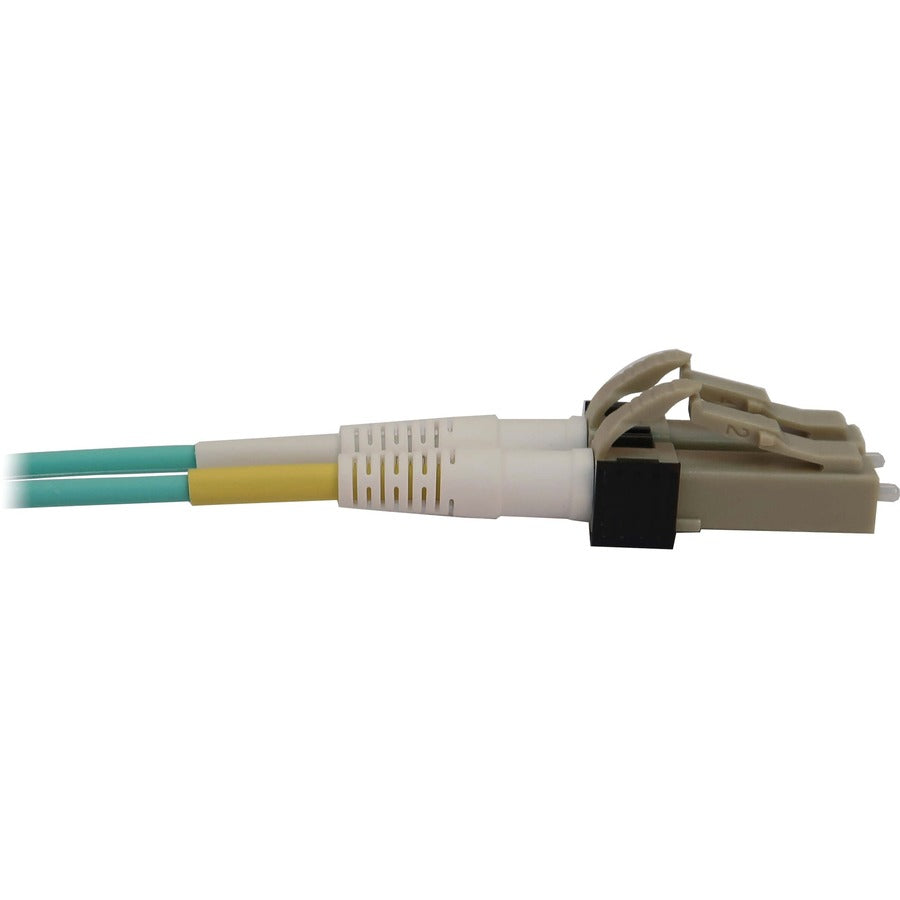 Eaton Tripp Lite Series 40/100/400G Multimode 50/125 OM3 Fiber Optic Cable (12F MTP/MPO-PC to 4x Duplex LC/PC F/M), LSZH, Aqua, 3 m (9.8 ft.)