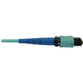 Eaton Tripp Lite Series 40/100/400G Multimode 50/125 OM3 Fiber Optic Cable (24F MTP/MPO-PC F/F), LSZH, Aqua, 3 m (9.8 ft.)