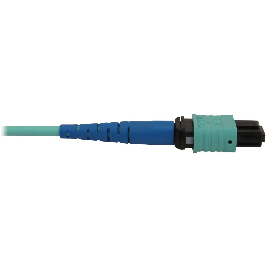 Eaton Tripp Lite Series 40/100/400G Multimode 50/125 OM3 Fiber Optic Cable (24F MTP/MPO-PC F/F), LSZH, Aqua, 3 m (9.8 ft.)