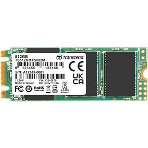 Transcend MTS MTS602M 512 GB Solid State Drive - M.2 2260 Internal - SATA (SATA/600) - Black