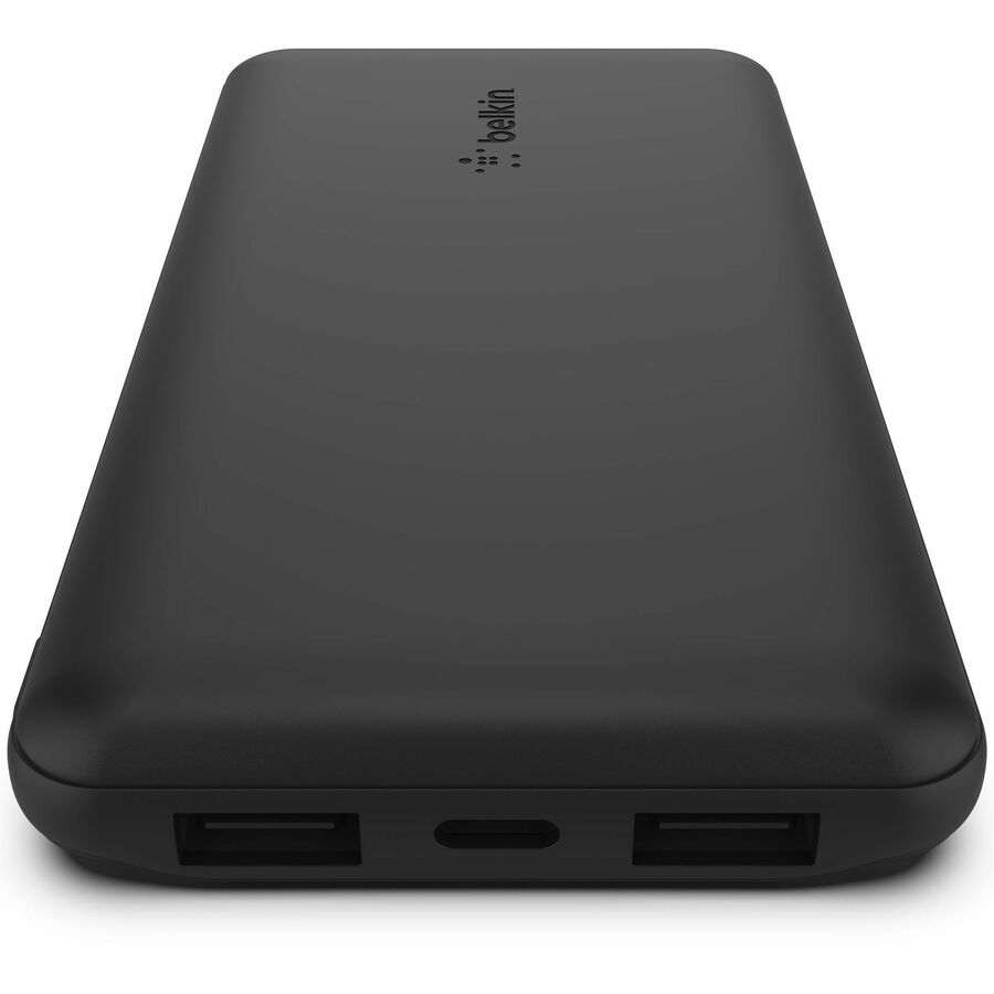 Belkin 15W USB-C 3-Port Power Bank - 10k mAh - 1xUSB-C (15W), 2xUSB-A (10W) - Portable Charger - w/ USB-C Cable - Black