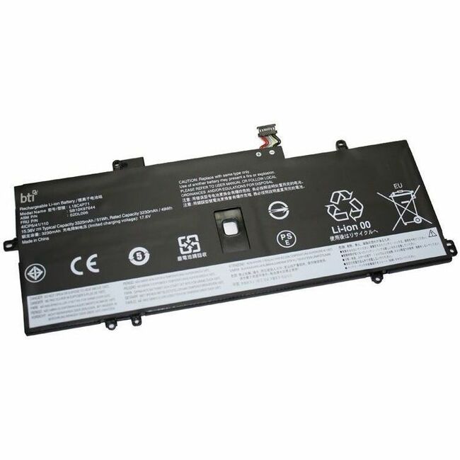BTI L18M4P72-BTI 15.36V 51WHR LI-ION BATTERY 02DL005, 02DL006, 5B10W13930, 5B10W13931, 5B10W13932, 5B10W51834, 5B10W51835, L18C4P71, L18M4P72, SB10K97644, 18 m, Fits