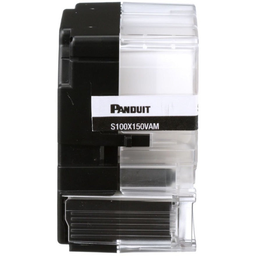 Panduit PXE S100X075VAM MP Printer Self-Lam Label, Vinyl, White, 0.75"x1" , 0.25"POH