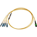 Eaton Tripp Lite Series 40/100/400G Singlemode 9/125 OS2 Breakout Fiber Optic Cable (12F MTP/MPO-APC to 4x Duplex SN-UPC F/M), LSZH, Yellow, 1 m (3.3 ft.)