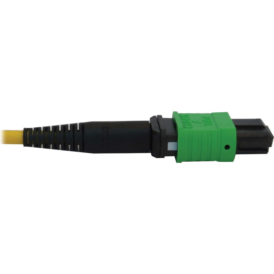 Eaton Tripp Lite Series 40/100/400G Singlemode 9/125 OS2 Breakout Fiber Optic Cable (12F MTP/MPO-APC to 4x Duplex SN-UPC F/M), LSZH, Yellow, 1 m (3.3 ft.)
