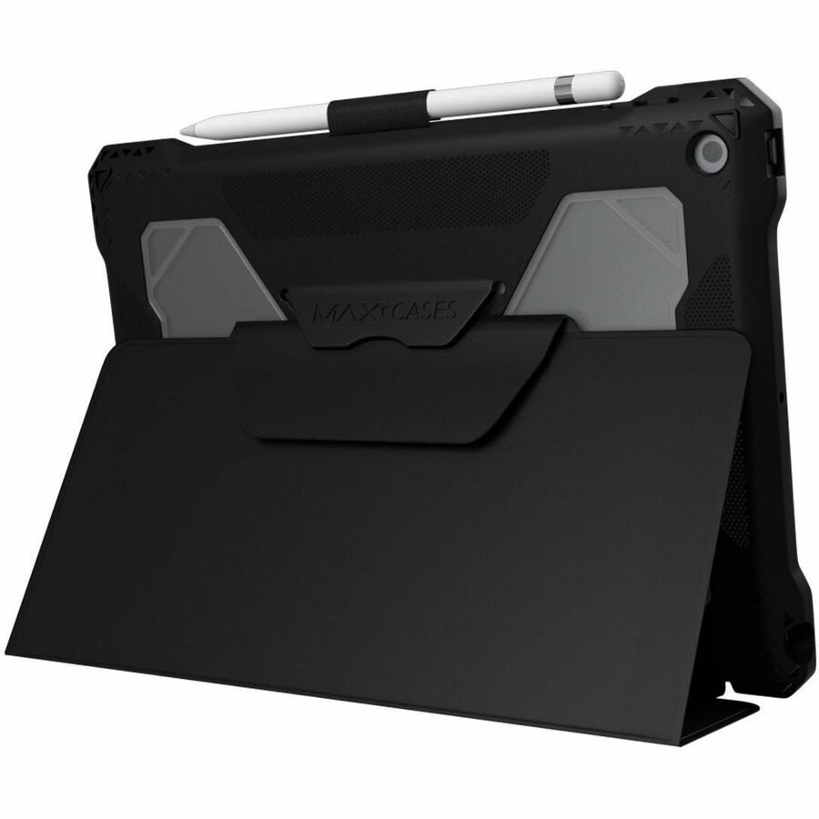 MAXCases Extreme Folio-X2 for iPad 9 (7/8) 10.2" (2021) (New Wipeable Material) (Black)