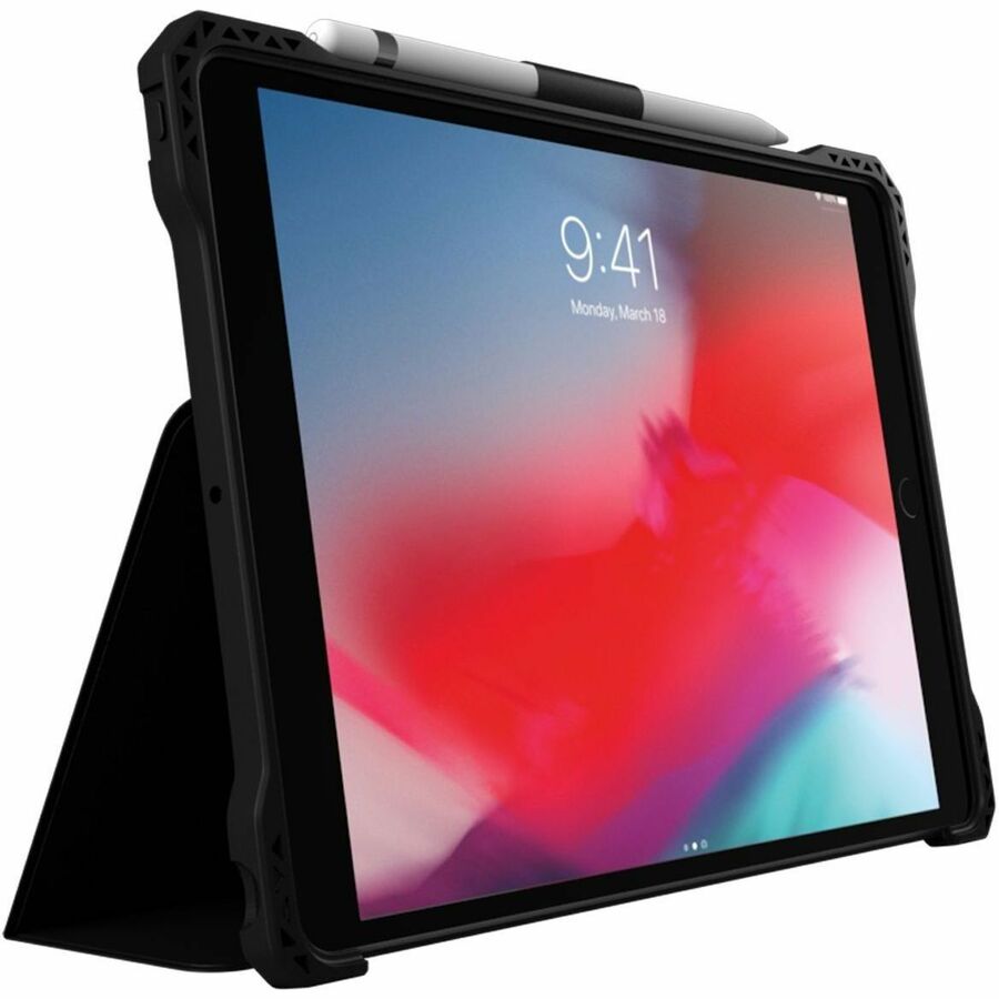 MAXCases Extreme Folio-X2 for iPad 9 (7/8) 10.2" (2021) (New Wipeable Material) (Black)