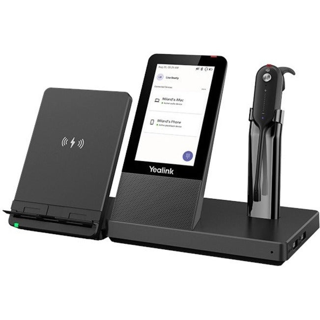 Yealink WH67 UC Headset - Bluetooth - Wireless, 3.28 ft, USB, Black, Wired