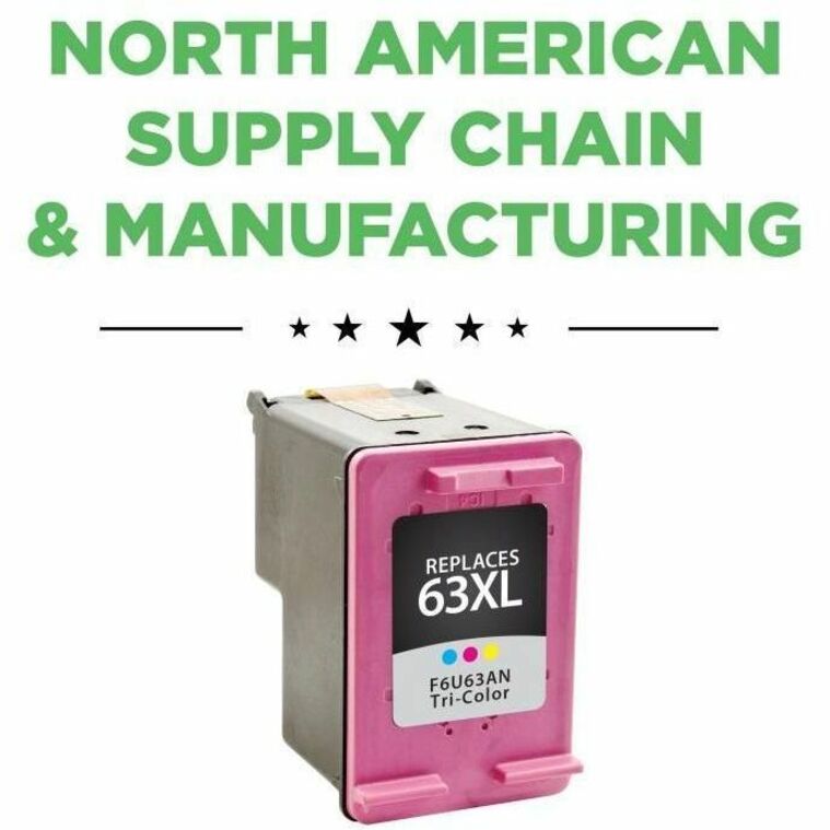 Clover Imaging Remanufactured High Yield Tri-Color Ink Cartridge for HP 63XL (F6U63AN)