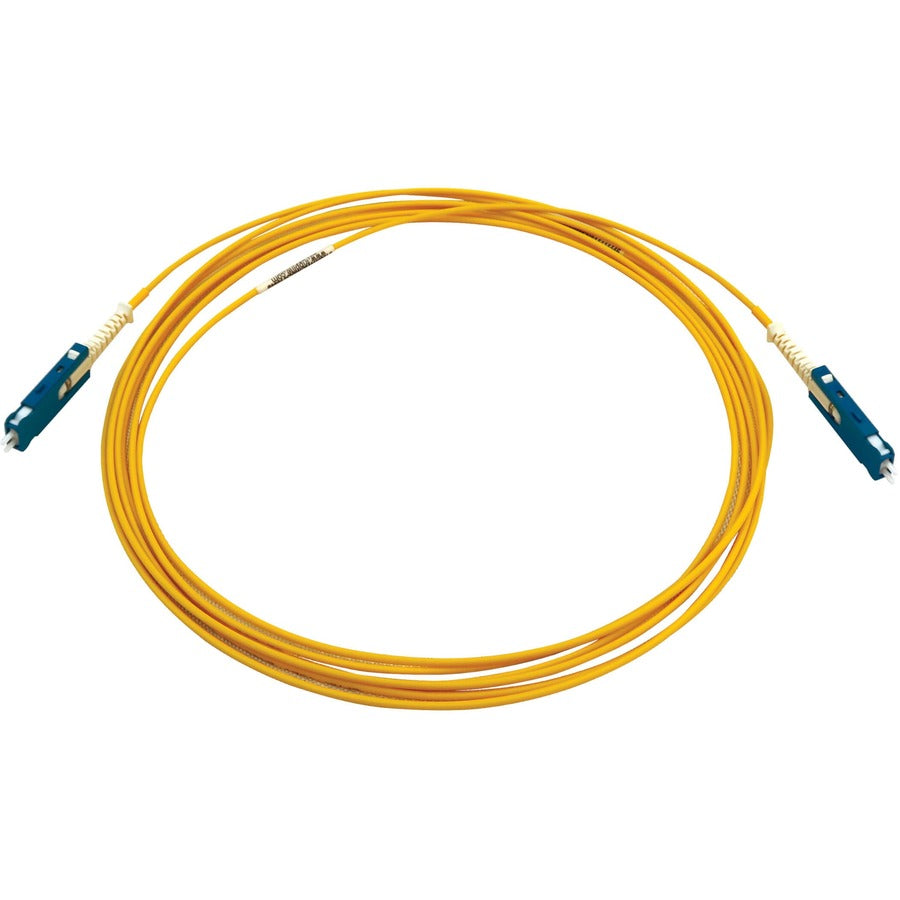 Eaton Tripp Lite Series 400G Singlemode 9/125 OS2 Fiber Optic Cable (Duplex SN-UPC M/M), LSZH, Yellow, 5 m (16.4 ft.)