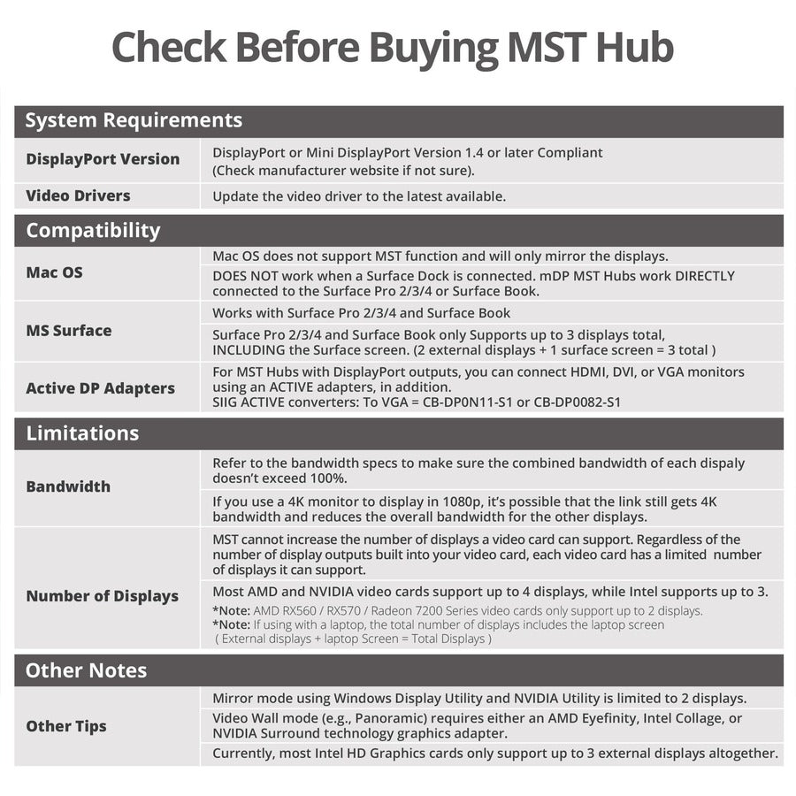 SIIG USB-C Triple Video MST Docking Station with PD