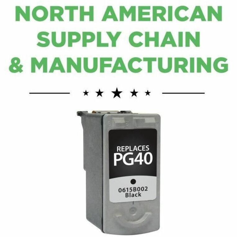 Clover Imaging Remanufactured Black Ink Cartridge for Canon PG-40 (0615B002)