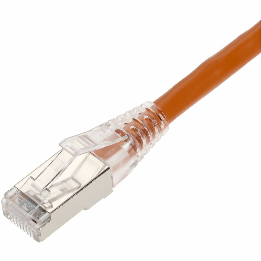 AddOn 7ft Orange CAT 6 Shielded PVC Ethernet Cable Snagless Bubble Boot RJ-45 M/M