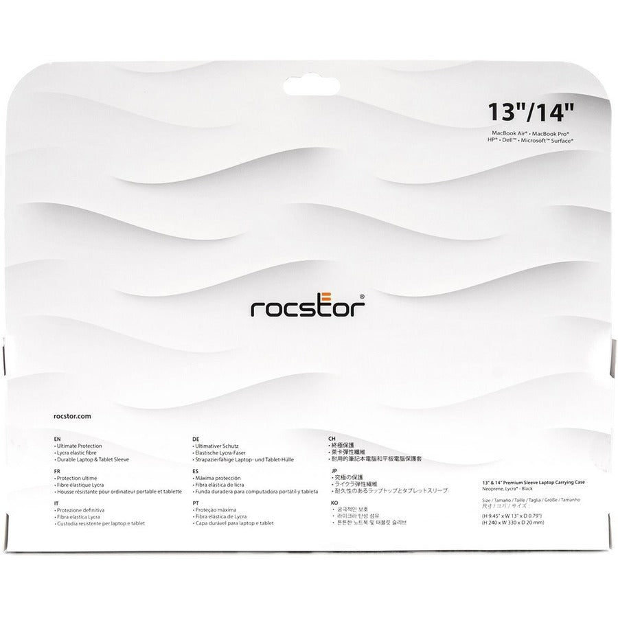 Rocstor Premium Universal Carrying Case (Sleeve) for 13" to 14" Apple MacBook Pro, Chromebook, Notebook - Black
