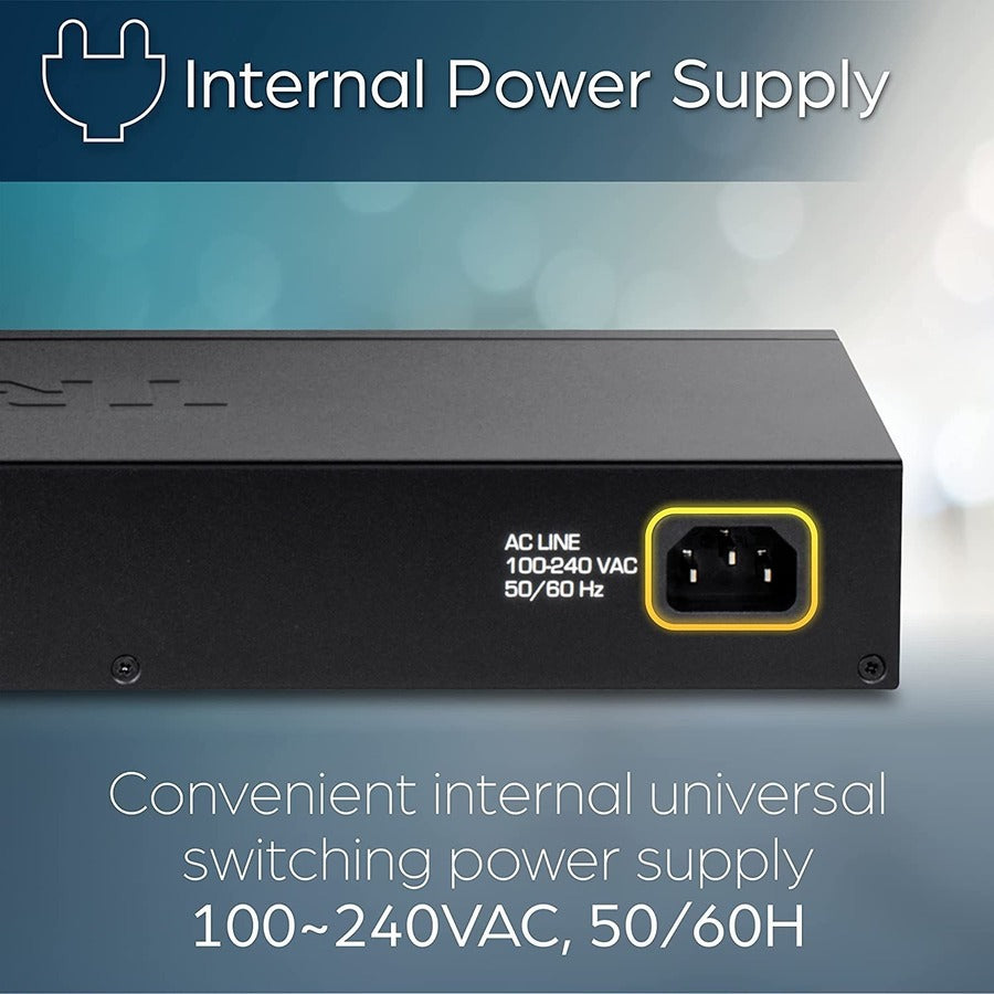 TRENDnet 24 Ports - Gigabit Ethernet - 1000Base-X - 2 Layer Supported - Power Supply - 14.24 W Power Consumption - Twisted Pair - 1U High - Rack-mountable, 6.3 in, TEG-S25