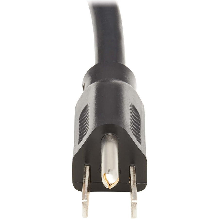 Eaton Tripp Lite Series Extension Cord Y Splitter, NEMA 5-15P to 2x NEMA 5-15R - Heavy Duty, 15A, 120V, 14 AWG, 1 ft. (0.3 m), Black