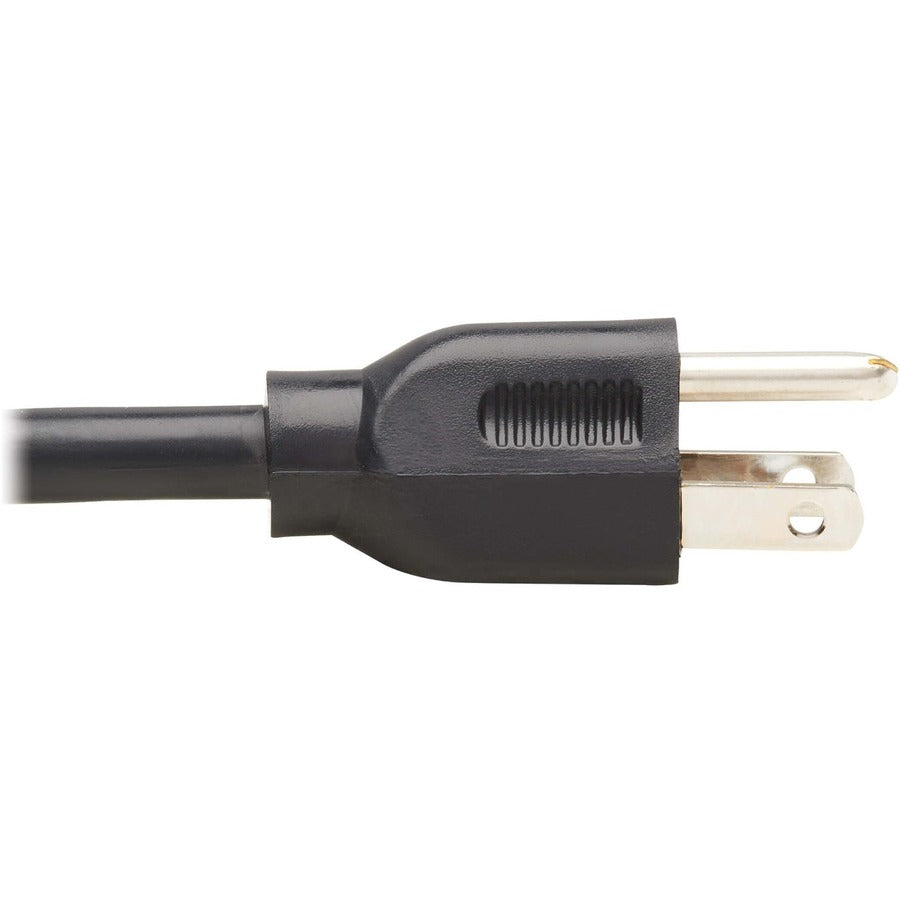 Eaton Tripp Lite Series Extension Cord Y Splitter, NEMA 5-15P to 2x NEMA 5-15R - Heavy Duty, 15A, 120V, 14 AWG, 1 ft. (0.3 m), Black