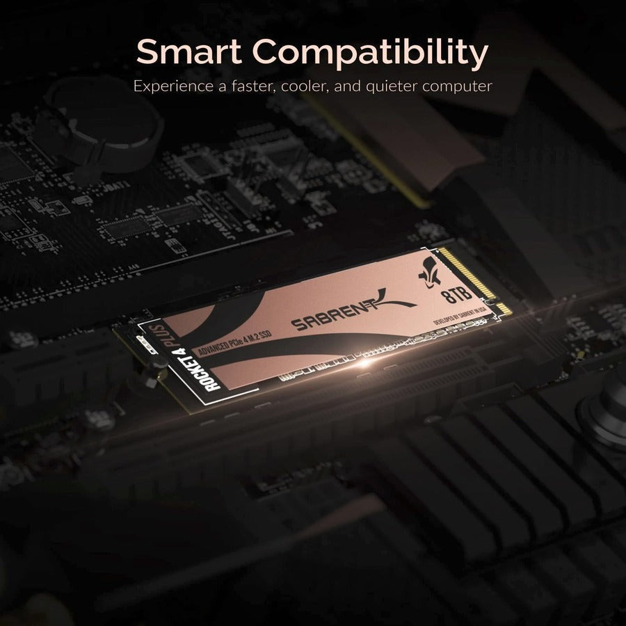 Sabrent Rocket 4 PLUS SB-RKT4P-8TB 8 TB Solid State Drive - M.2 2280 Internal - PCI Express NVMe (PCI Express NVMe 4.0 x4)