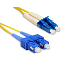 NSI ENET SC APC to LC UPC 9/125 Singlemode Duplex Fiber Cable - Yellow 20 Meter