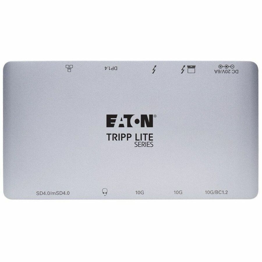 Eaton Tripp Lite Series Thunderbolt 3 Dock with USB-C Compatibility, Dual Display - 8K DisplayPort, USB 3.2 Gen 2 10G, USB-A/USB-C Hub, GbE, International Plug Adapters