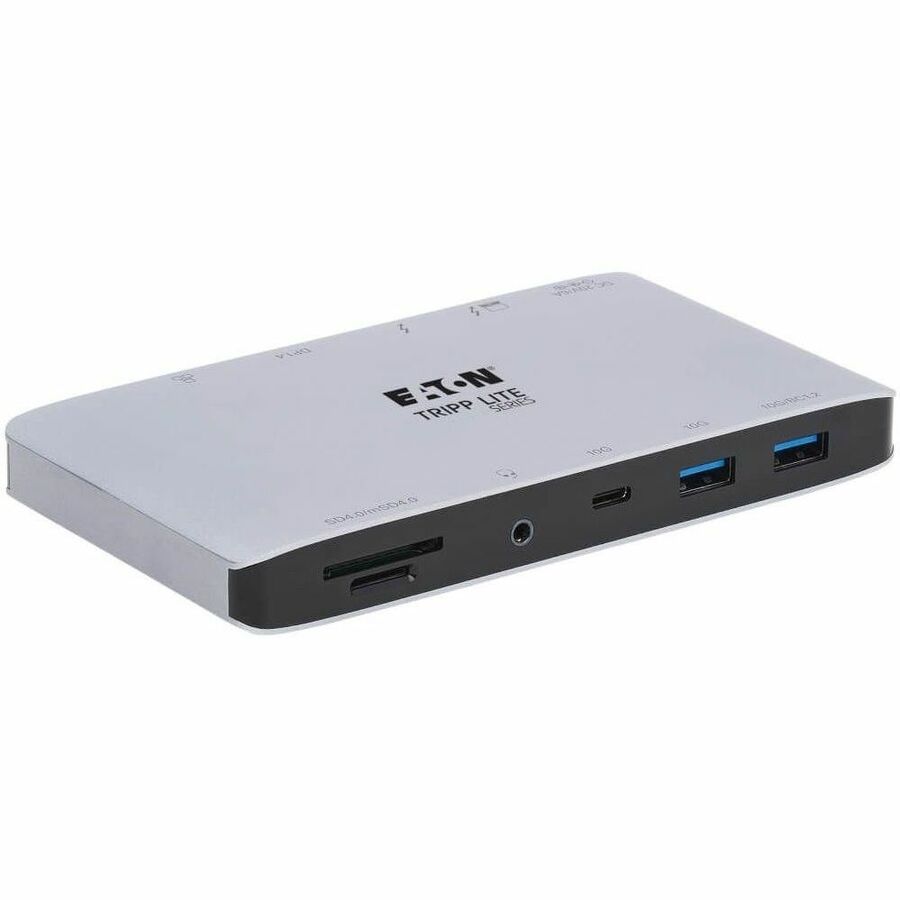 Eaton Tripp Lite Series Thunderbolt 3 Dock with USB-C Compatibility, Dual Display - 8K DisplayPort, USB 3.2 Gen 2 10G, USB-A/USB-C Hub, GbE, International Plug Adapters