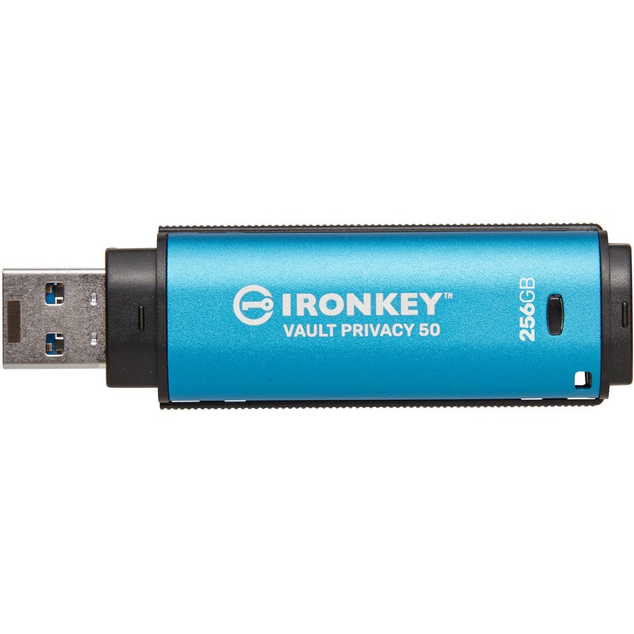 KINGSTON IronKey Vault Privacy 50 Series 256GB USB 3.2 (Gen 1) Type A Flash Drive - 256 GB, 150 m, Blue, IKVP50