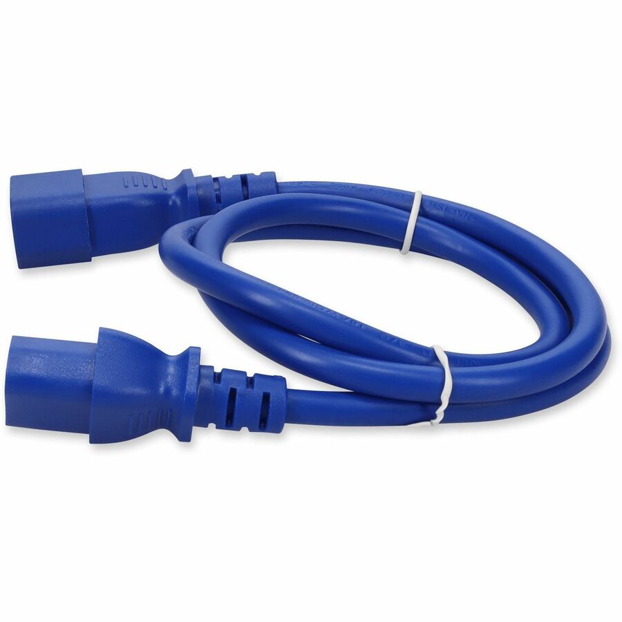 AddOn 1m C13 Female to C14 Male 14AWG 100-250V at 15A Blue Power Cable