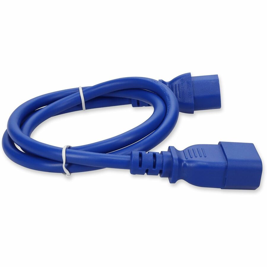 AddOn 1m C13 Female to C14 Male 14AWG 100-250V at 15A Blue Power Cable