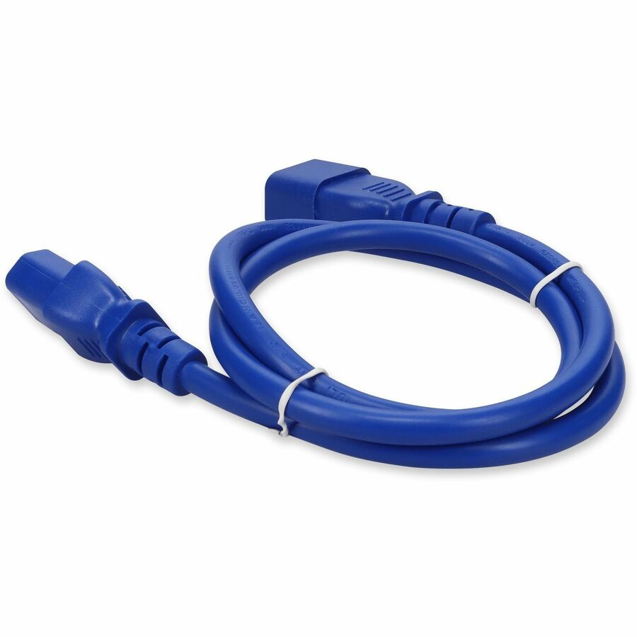 AddOn 1m C13 Female to C14 Male 14AWG 100-250V at 15A Blue Power Cable