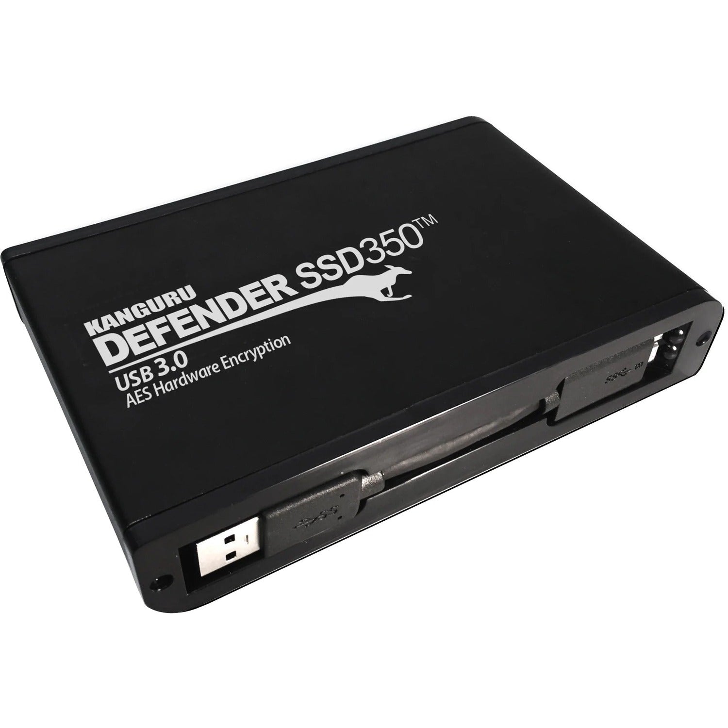 iStorage/Kanguru Defender SSD350 4 TB FIPS 140-2 Certified - Hardware Encrypted Solid State Drive - 2.5" External - SATA (SATA/600) - Matte Black - TAA