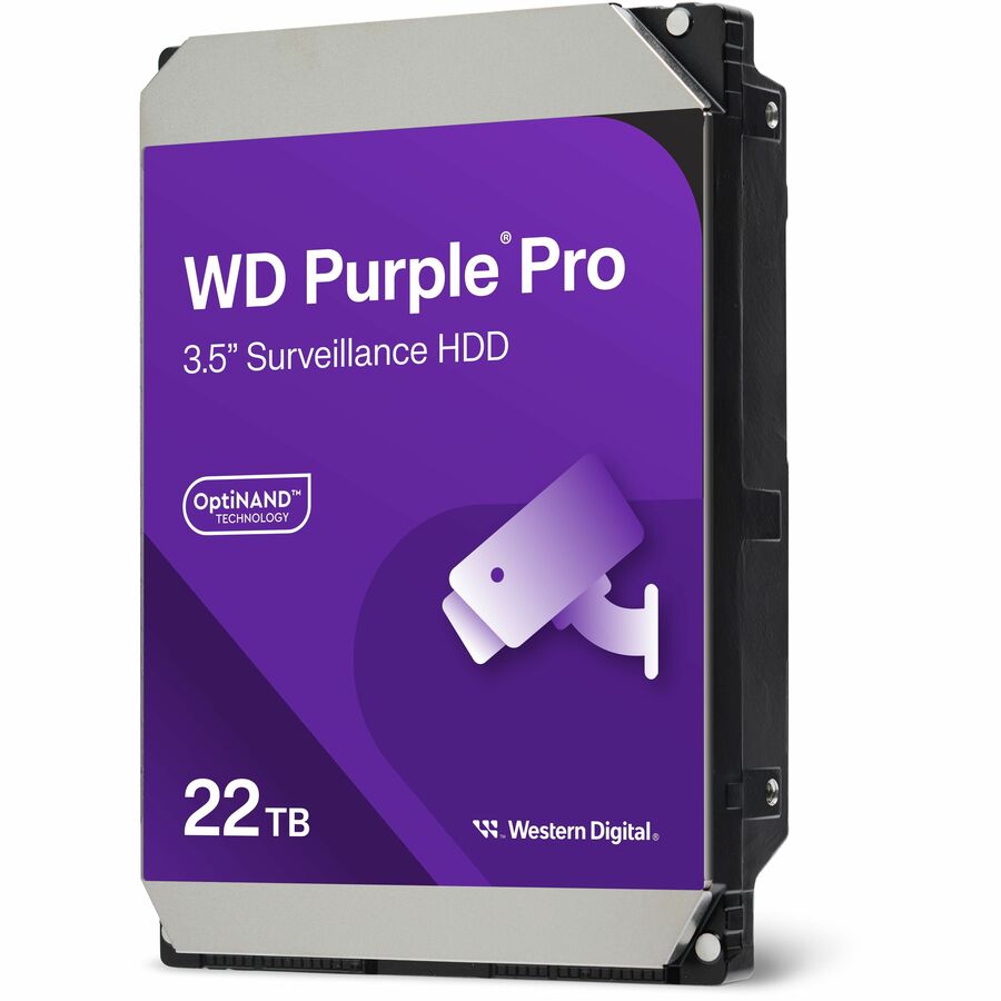 WESTERN WD 22 TB Hard Drive - 3.5" - SATA - Purple, WD221PURP-20PK