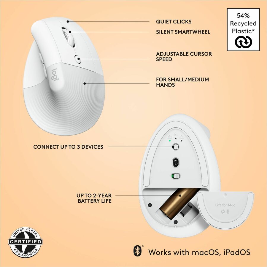 Logitech Lift for Mac (Off-white)