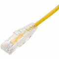 AddOn 1ft Yellow CAT 6A Slim PVC Ethernet Cable Snagless Clear-Claw RJ-45 M/M