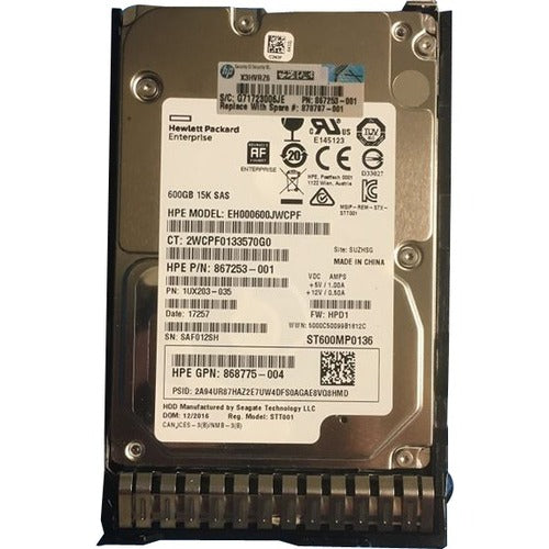 HPE 2 TB Hard Drive - 2.5" Internal - SATA