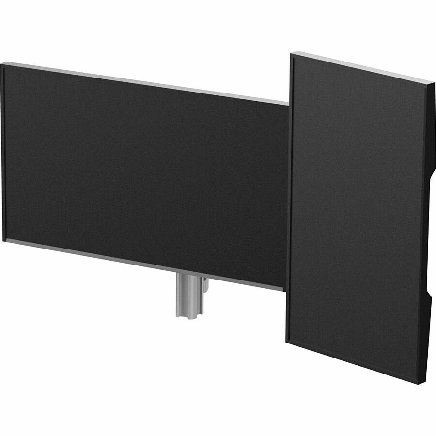 Atdec AWMS-2-D40-F-S Desk Mount for Flat Panel Display, Curved Screen Display, Monitor - Silver